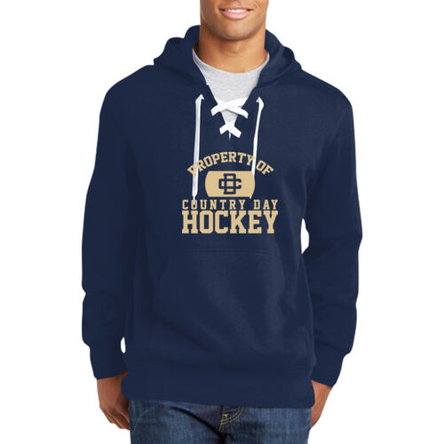 Lace Up Pullover Hooded Sweatshirt Thumbnail