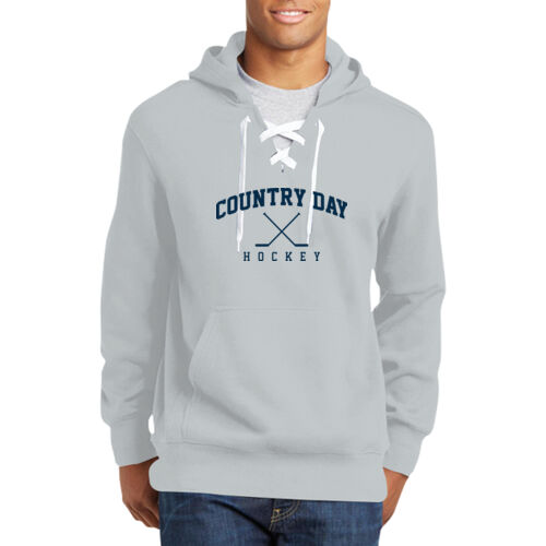Lace Up Pullover Hooded Sweatshirt Thumbnail